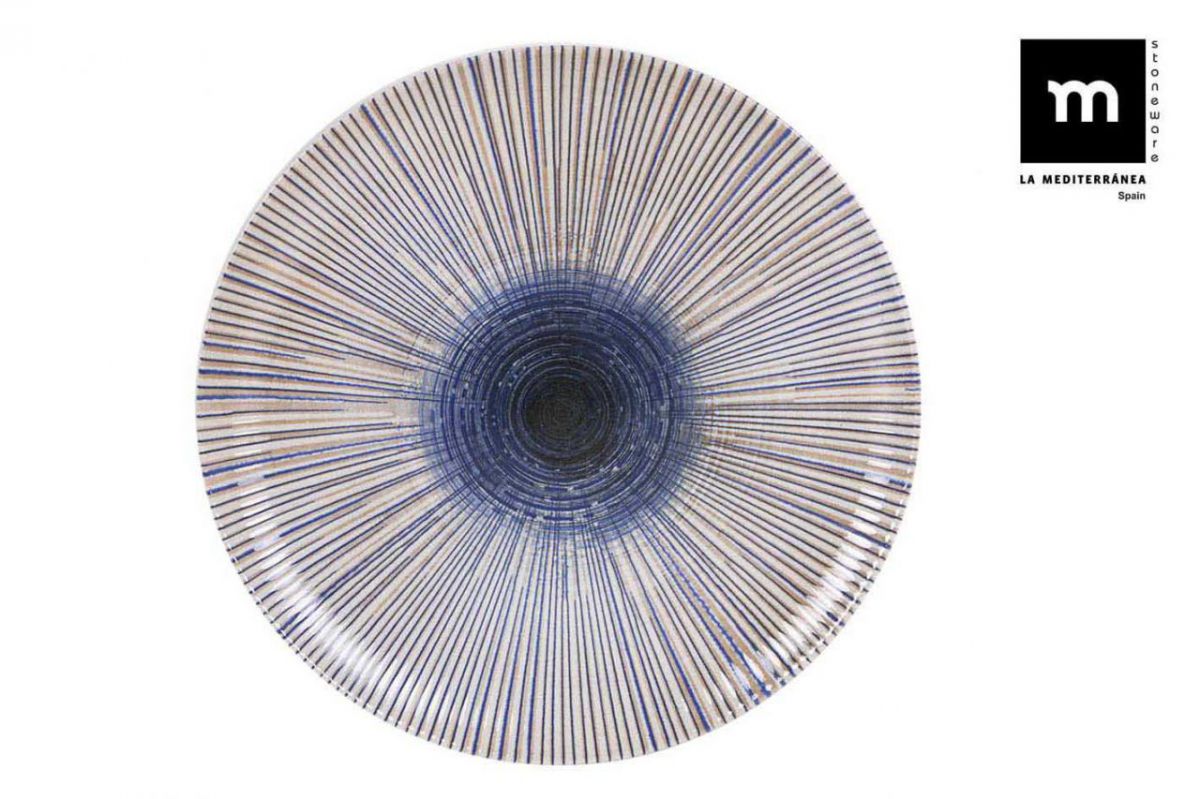Platou rotund LA MEDITERRANEA Irys, 33 cm, porțelan
