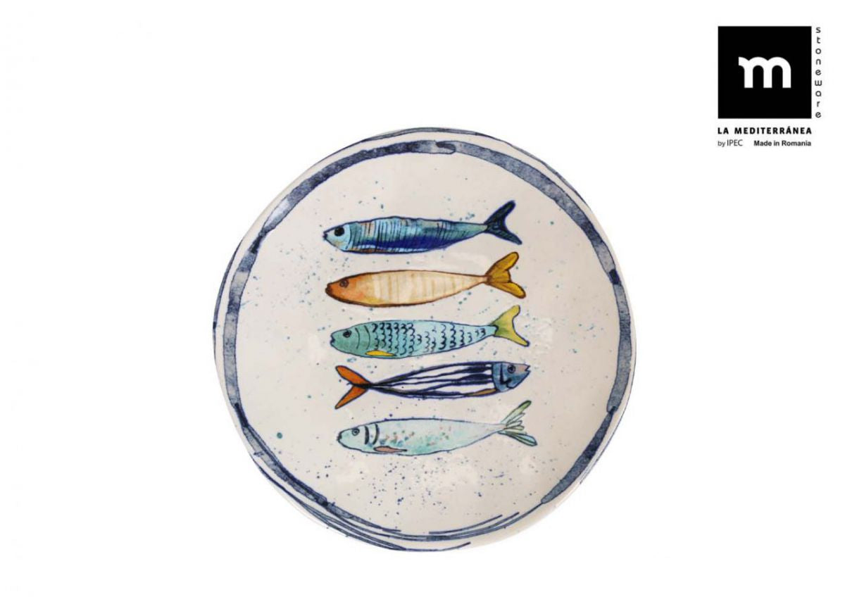 Farfurie desert LA MEDITERRANEA Peixe, 20 cm, portelan