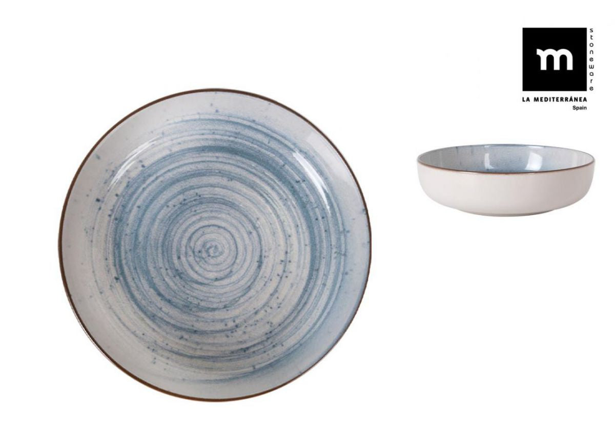 Bol adânc LA MEDITERRANEA Swirl, 18 cm, porțelan