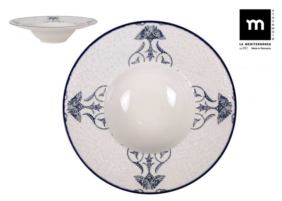 Bol adânc LA MEDITERRANEA Rosetta, 28 cm, porțelan