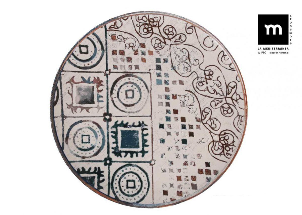 Plato rotund LA MEDITERRANEA Grecia, 33 cm