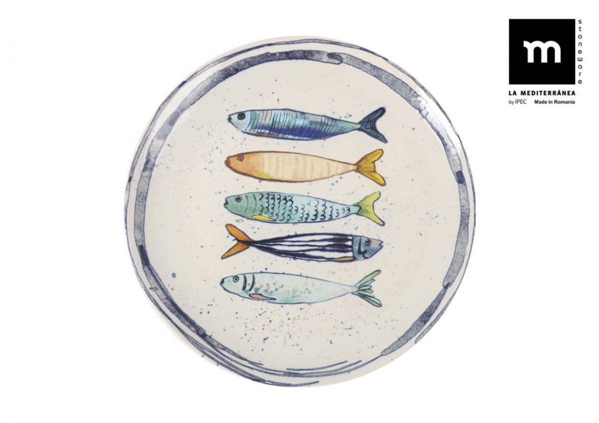 LA MEDITERRANEA Farfurie principală Peixe, 26 cm, porțelan