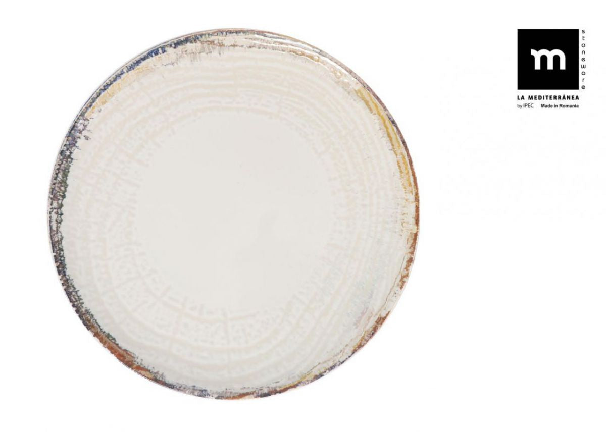 Plato rotund LA MEDITERRANEA Albus, 33 cm, portelan