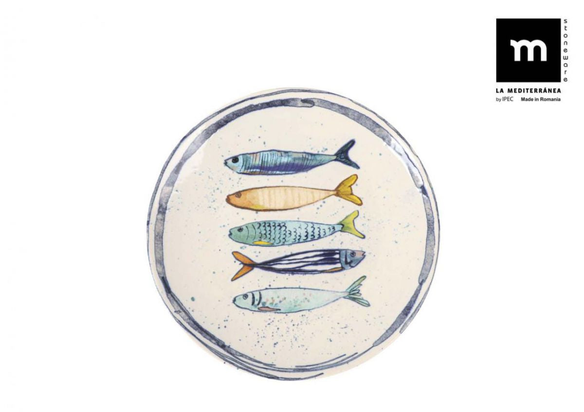 Farfurie desert LA MEDITERRANEA Peixe, 20 cm, portelan