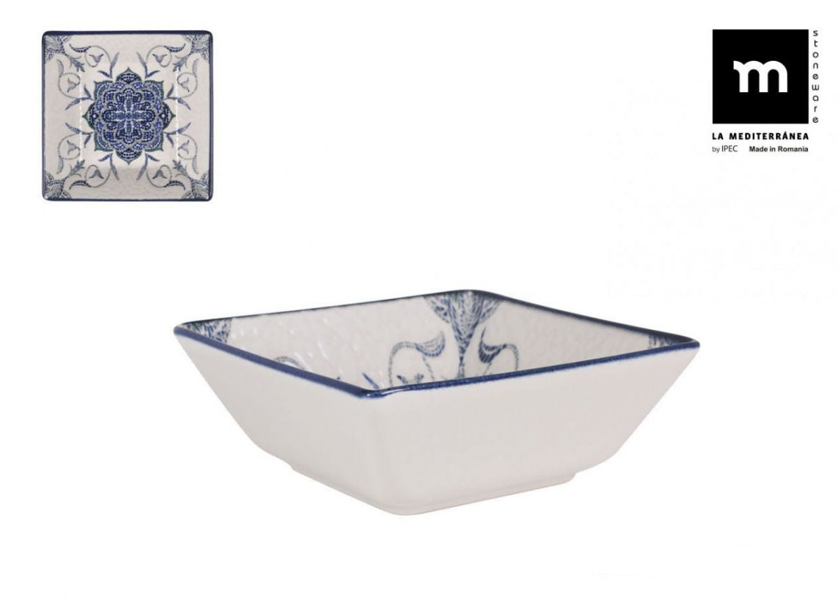 Bol adânc LA MEDITERRANEA Rosetta, 13x13 cm, porțelan