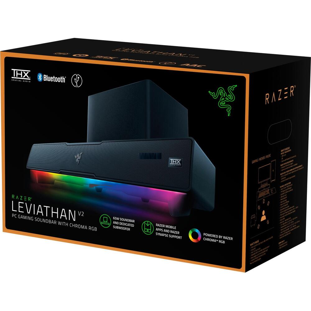Bară de sunet Razer Leviathan V2, cu subwoofer
