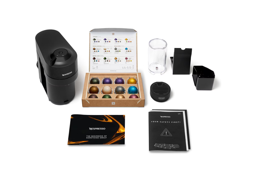 Aparat de cafea De'Longhi Nespresso Vertuo Pop ENV90.B, 1260W, 0,6 l, Negru