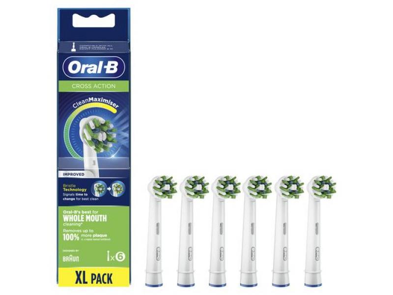 Cap de periuță de dinți electrică Oral-B Cross Action EB50-6, CleanMaximiser, 6 buc.