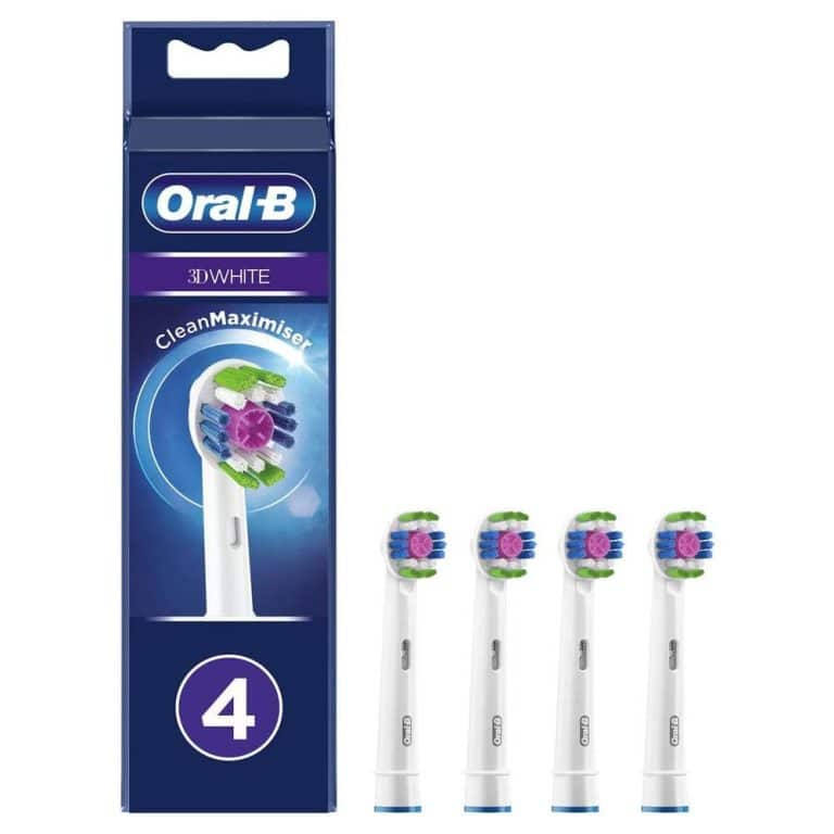 Cap de periuță de dinți electrică Oral-B Cross Action EB50, alb 3D, 4 buc.