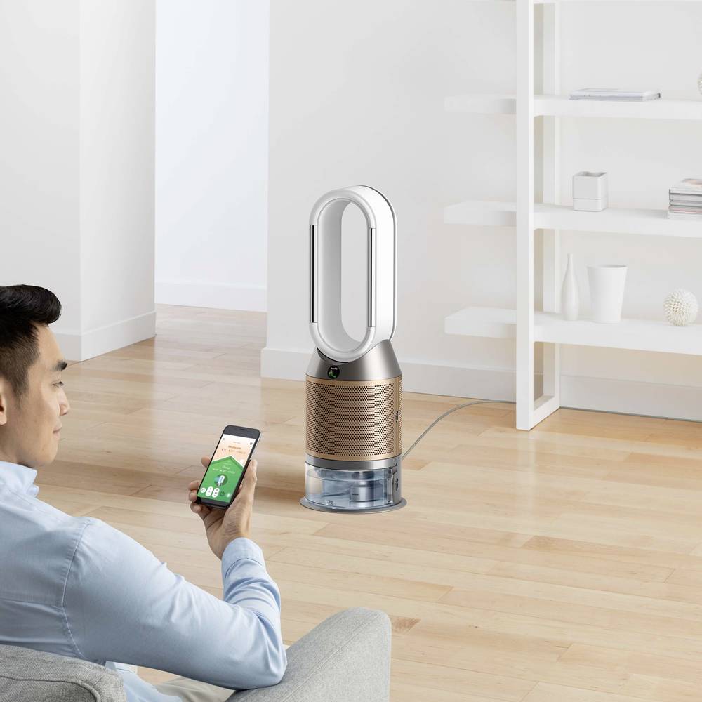 Purificator de aer Dyson PH04, WiFi, Bluetooth, 10 niveluri de viteză, filtru HEPA H13, telecomandă magnetică, auriu