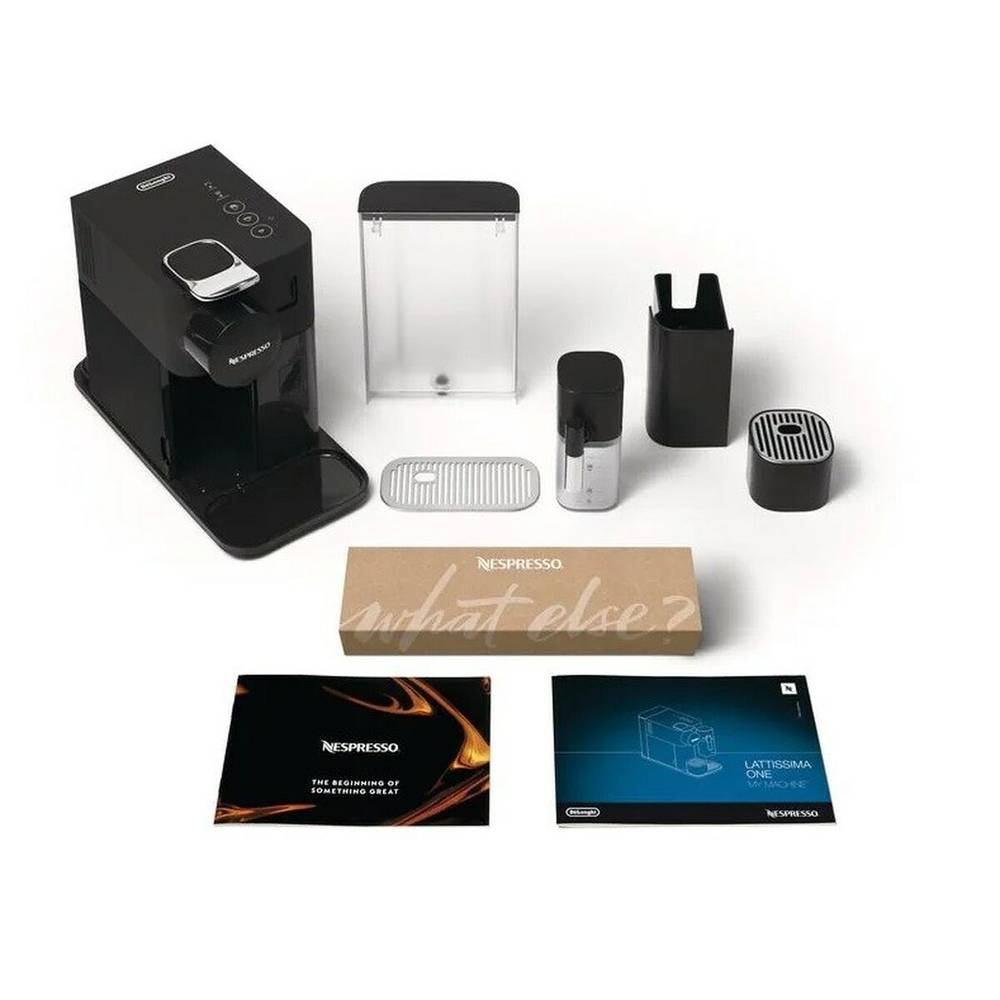 Espressor DeLonghi EN510.B Lattissima One Evo, Capsule, 1450W, 19 bare, Negru