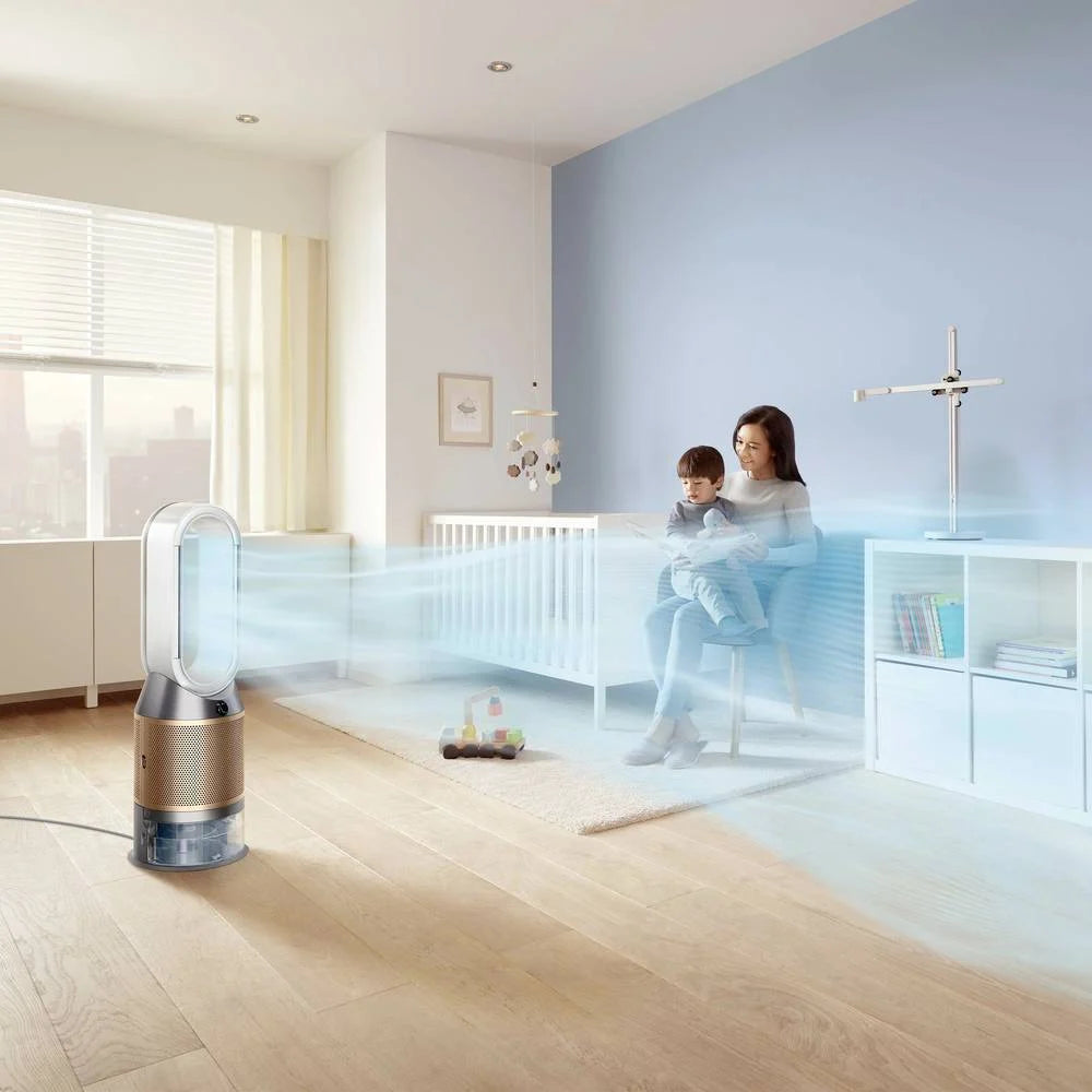 Purificator de aer Dyson PH04, WiFi, Bluetooth, 10 niveluri de viteză, filtru HEPA H13, telecomandă magnetică, auriu