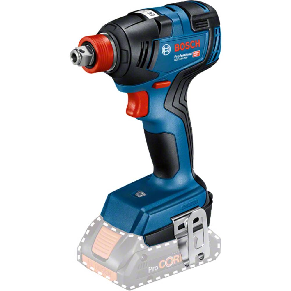 Cheie de impact fără fir Bosch Professional GDX 18V-200, 18 V, 200 Nm, 3400 rpm, 4200 bpm, Fără baterie/încărcător