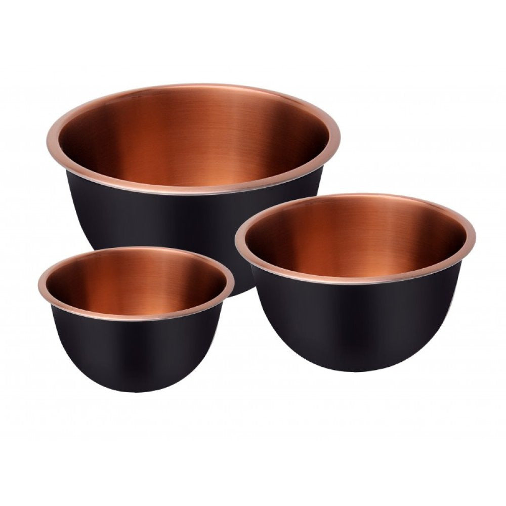 Set de boluri adânci Klausberg 7394, 5L, 3L, 1.6L, Lustruit, Oțel inoxidabil/cupru