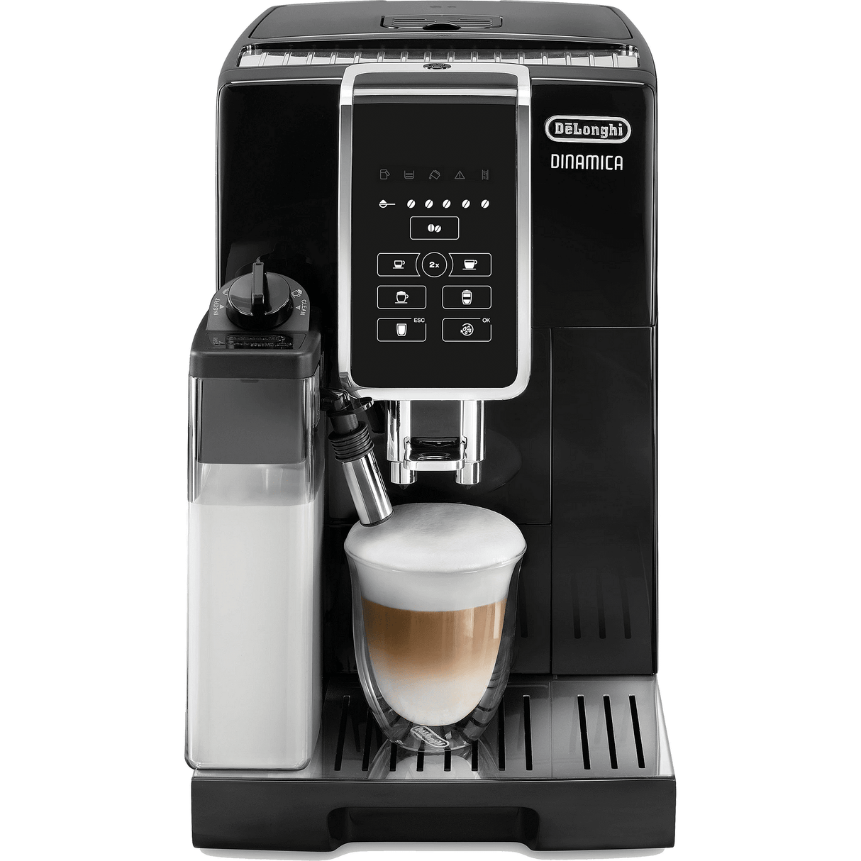 Espressor Delonghi Dinamica ECAM 350.50.B, 1450W, 1.8 l, 15 bare, LatteCrema, Negru