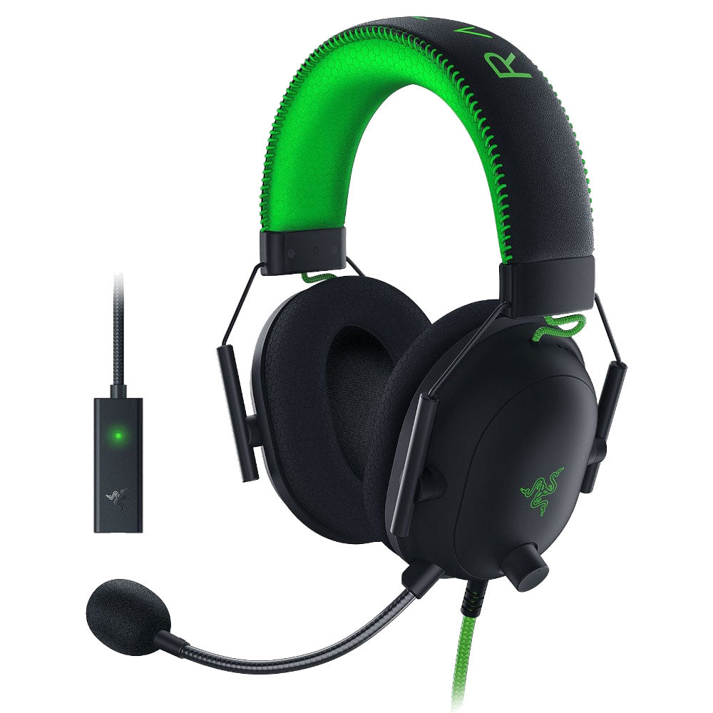Căști de gaming Razer BlackSharkV2 SE + placă de sunet USB, negre