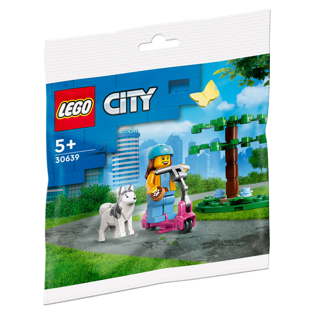 LEGO® City 30639 Aleea câinilor și trotineta