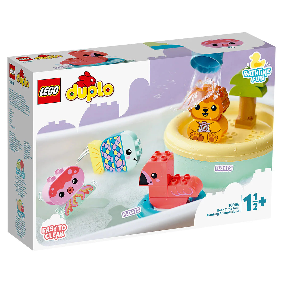 LEGO® DUPLO - Prima mea distracție la baie: Insula plutitoare a animalelor 10966, 20 de piese