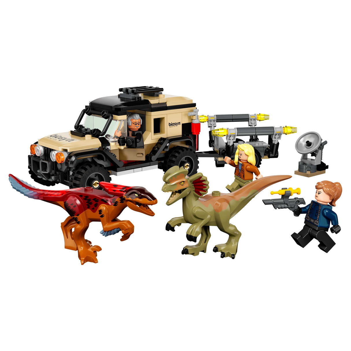 LEGO® Jurassic World - Transportorul Pyroraptor și Dilophosaurus 76951, 254 de piese