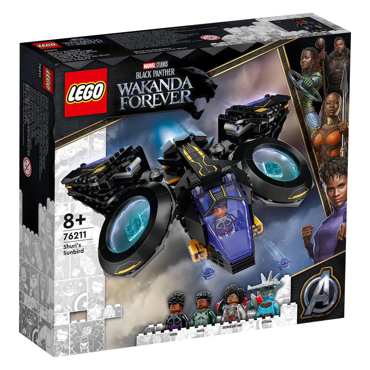 LEGO® Super Heroes - Pasărea soarelui a lui Shuri 76211, 355 de piese