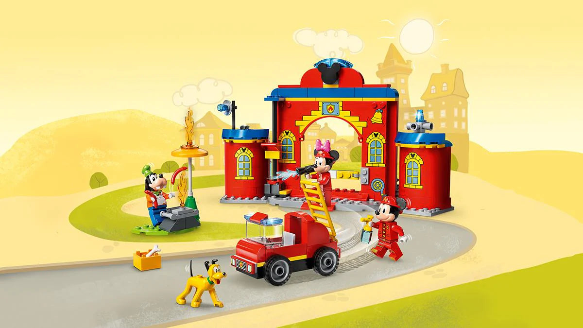 LEGO® Disney Mickey și Prietenii - Stația de pompieri și camionul Mickey și Prietenii, 10776, 144 de piese