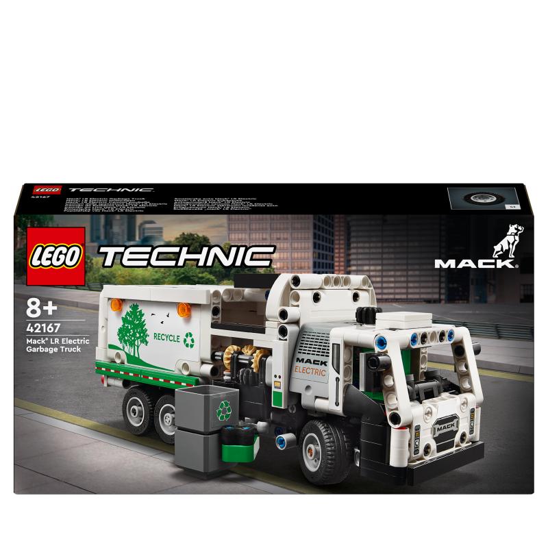 LEGO® Technic - Mack® LR Mașină de gunoi electrică 42167, 503 piese