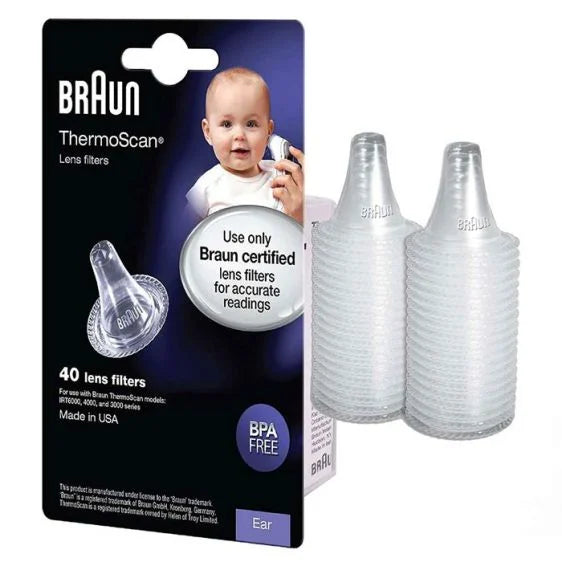 Set de vârfuri Braun LF40, de unică folosință, pentru termometre IR, 40 buc.