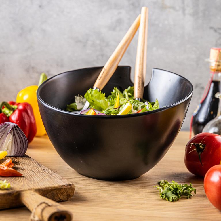 Set de bol și 2 tacâmuri pentru salată Klausberg, Ceramică