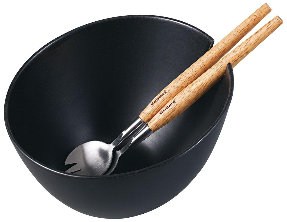 Set de bol și 2 tacâmuri pentru salată Klausberg, Ceramică