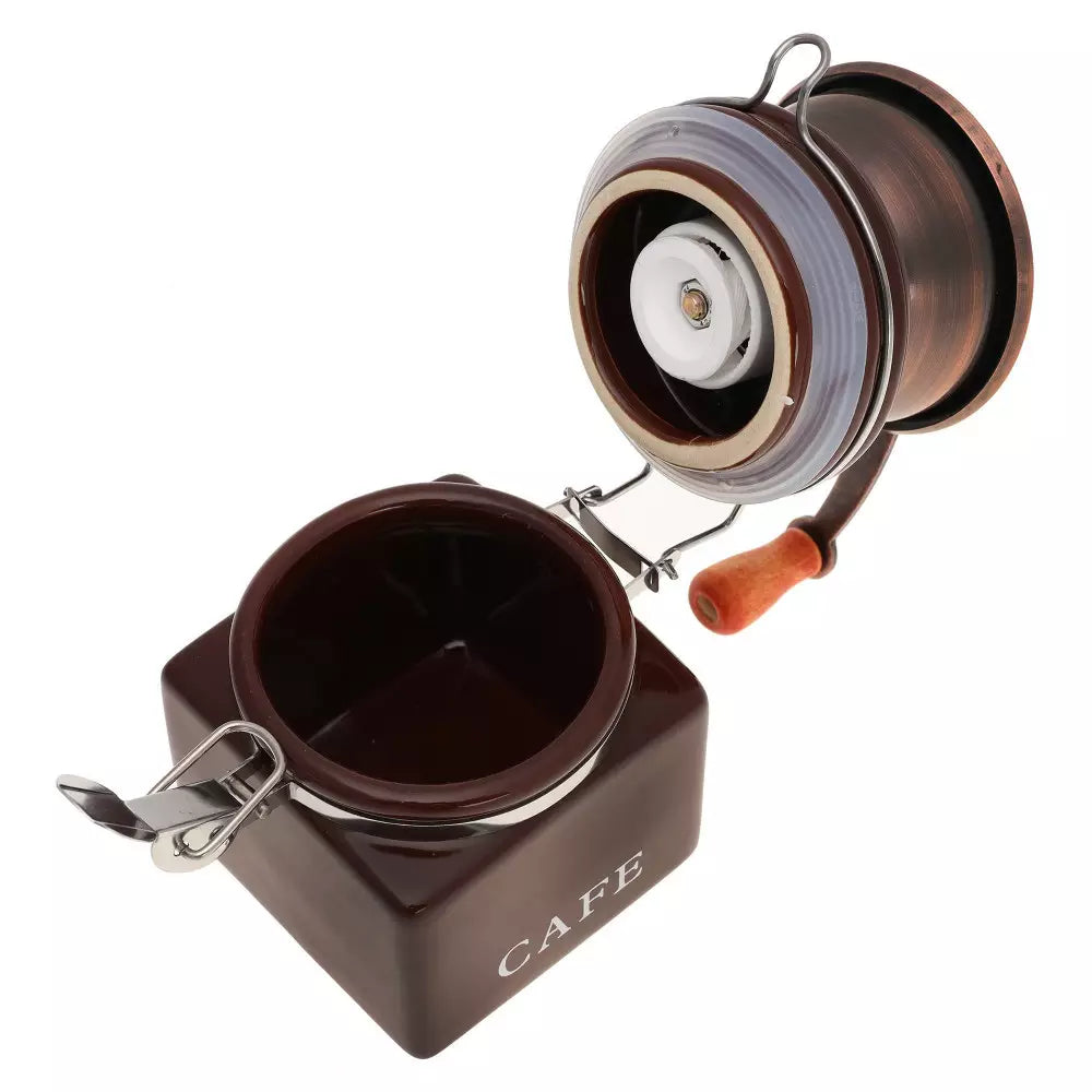 Râșniță de cafea manuală KingHoff 4146, mecanism ceramic, corp metalic și ceramic