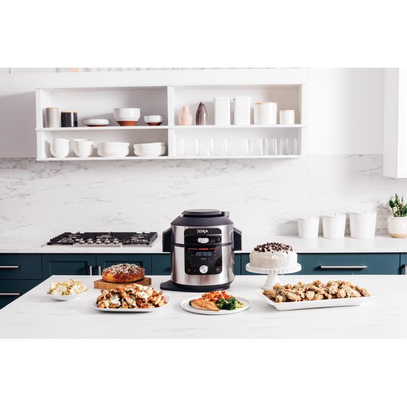 Multicooker 14 în 1 Ninja OL750EU, 1760 W, 7,5 l, 14 programe, Negru/Argintiu