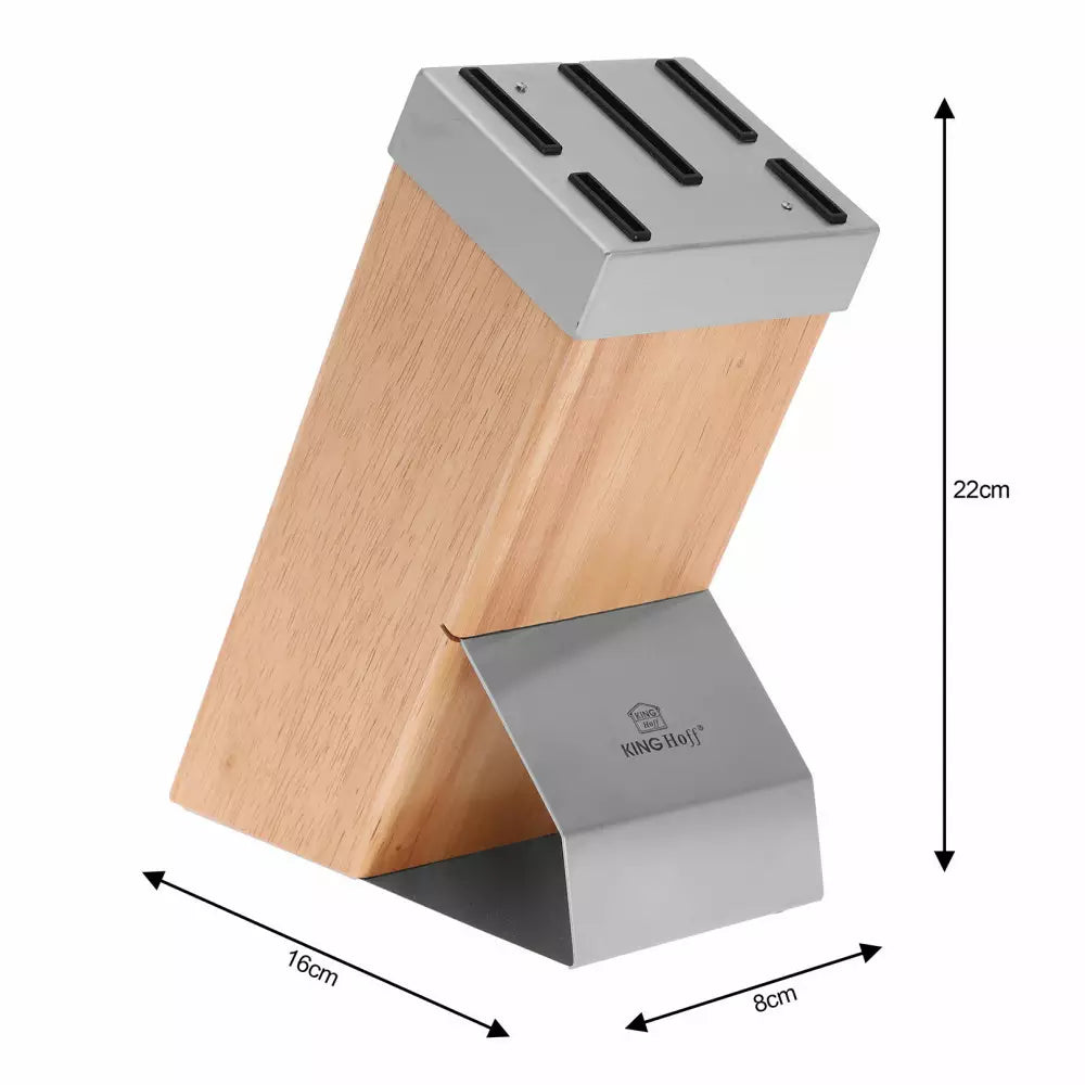 Set de cuțite KingHoff 3461, lamă din oțel inoxidabil, mâner din lemn, 6 piese