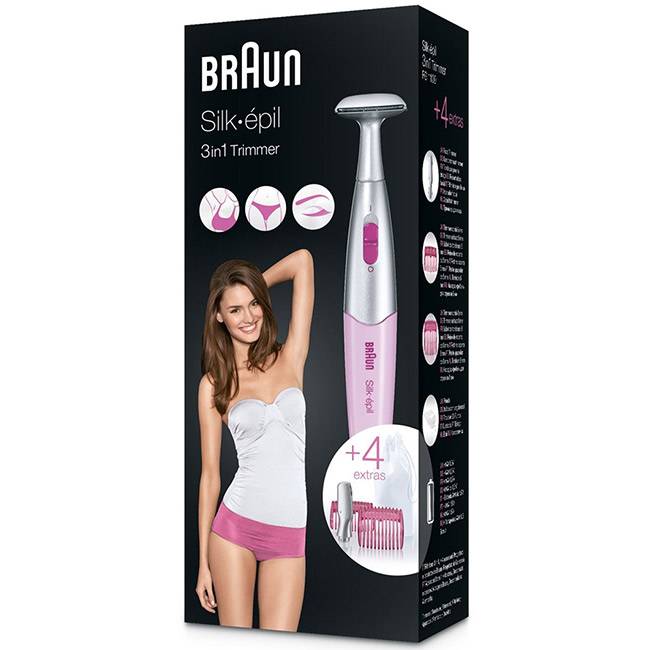 Aparat de tuns Braun Silk-épil FG1100 3 în 1, 4 accesorii, geantă de călătorie