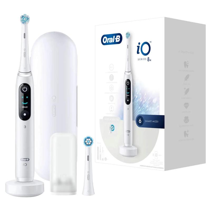 Periuță de dinți electrică Oral-B iO 8 Alabaster, albă