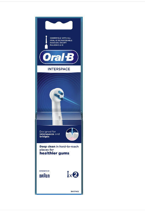 Cap de periuță de dinți electrică Oral-B Interspace IP17-2, 2 buc.