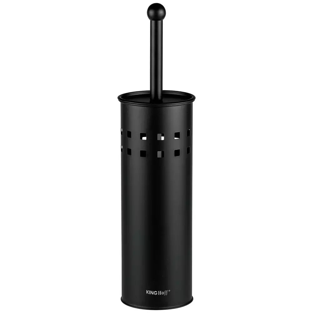 Perie de toaletă KingHoff 1812, 39,5 cm, oțel negru