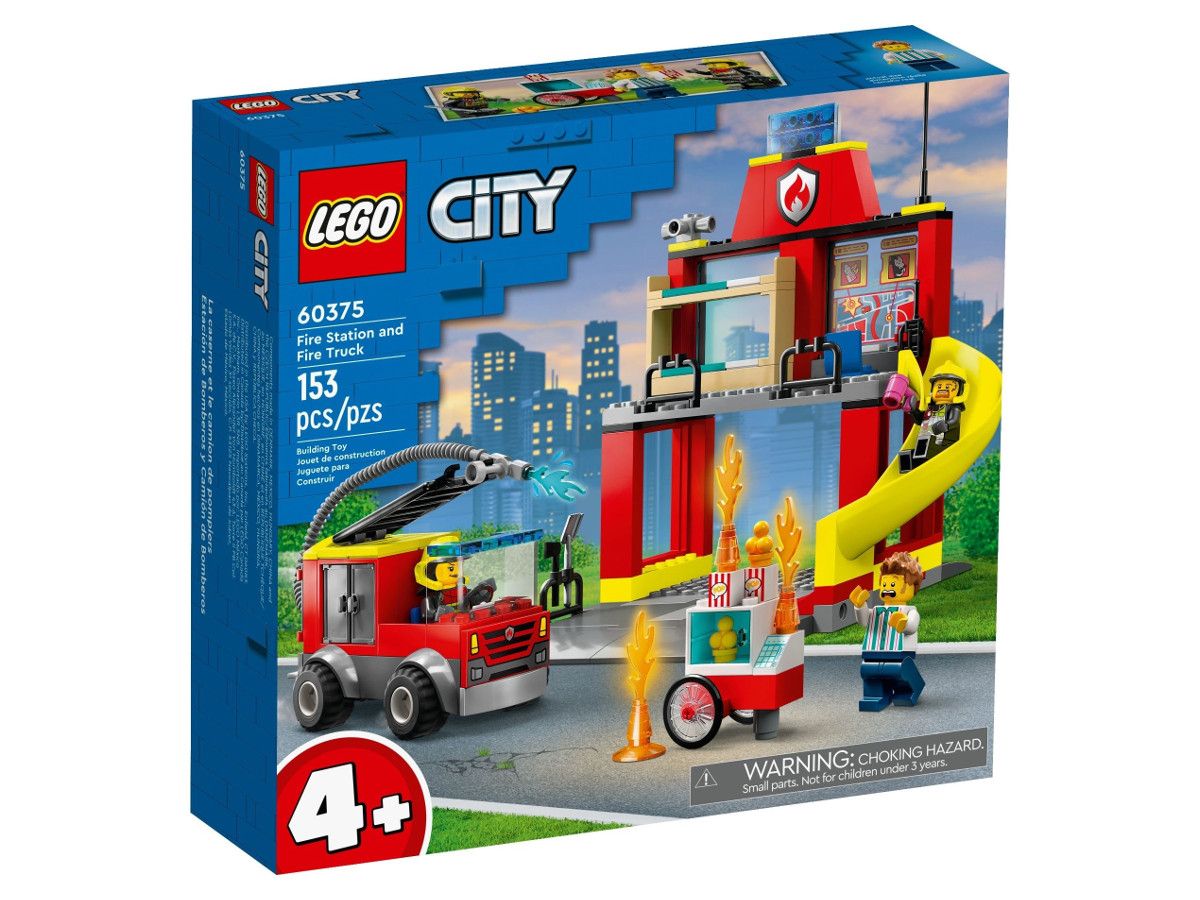 LEGO® City - Stație de pompieri și mașină de pompieri 60375, 153 de piese