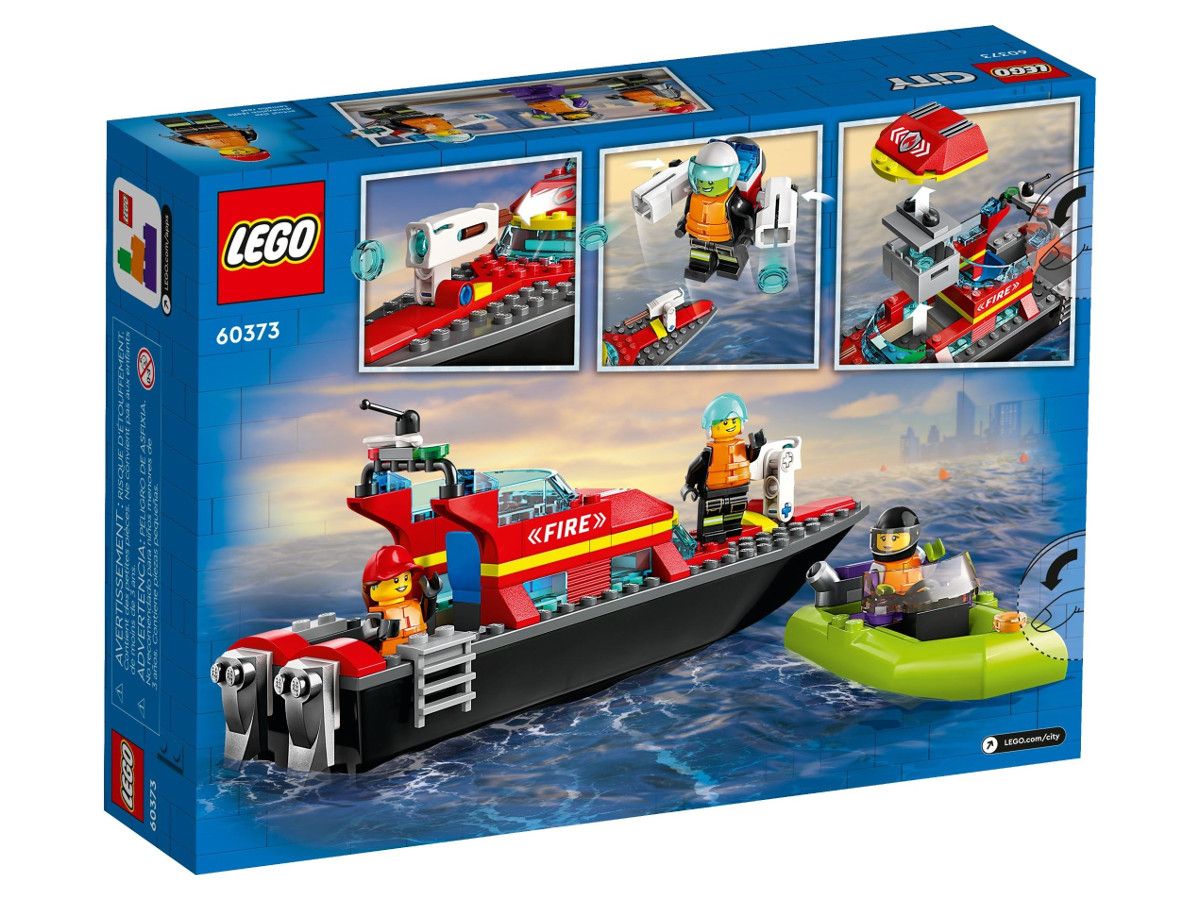 LEGO® City - Barcă de salvare a pompierilor 60373, 144 de piese