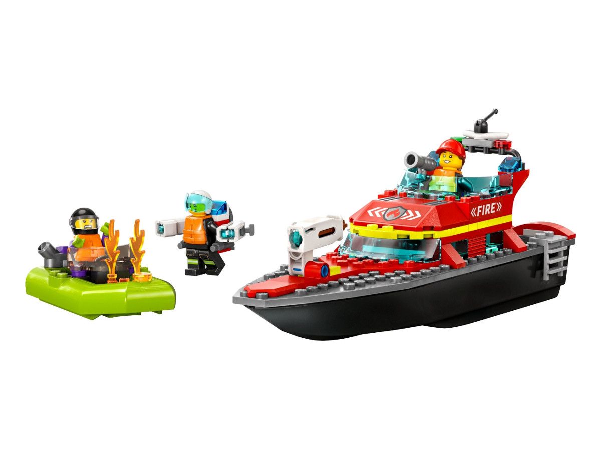 LEGO® City - Barcă de salvare a pompierilor 60373, 144 de piese