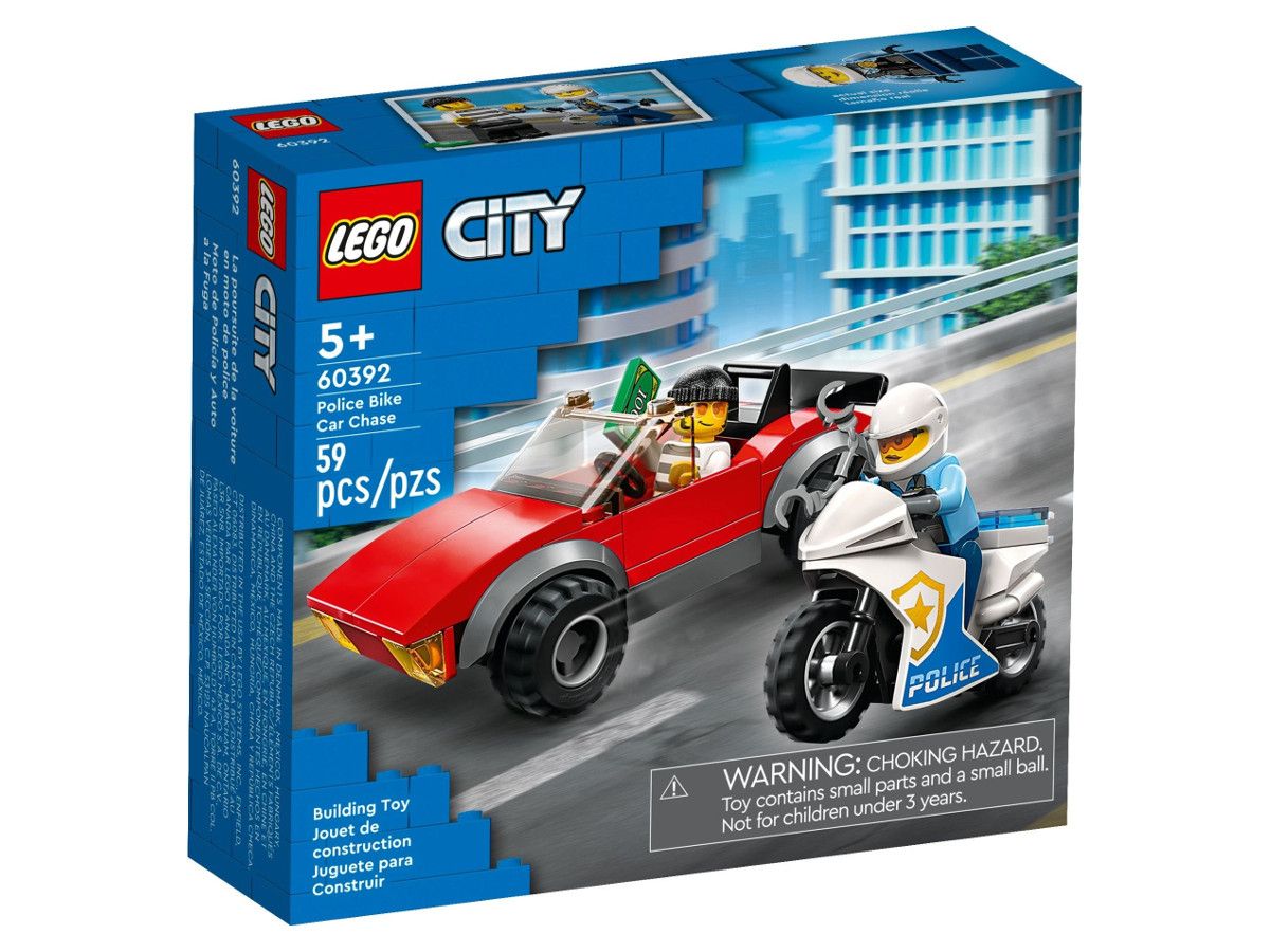 LEGO® City - Urmărire cu motocicleta poliției 60392, 59 de piese