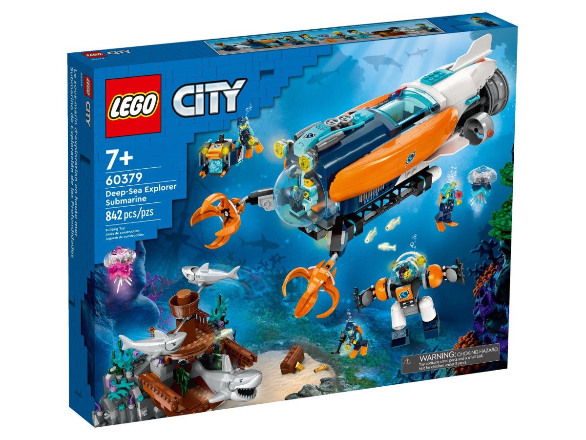 LEGO® City - Submarin de explorare în adâncurile mării 60379, 842 de piese