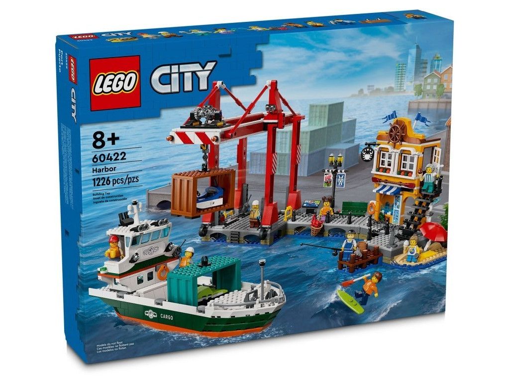 LEGO® City - Port și navă de marfă 60422, 1226 de piese