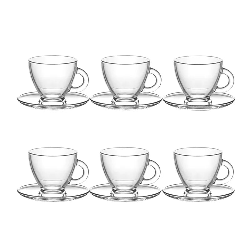 Set cești și farfurii cafea LAV Roma, 95 ml, 6 buc.