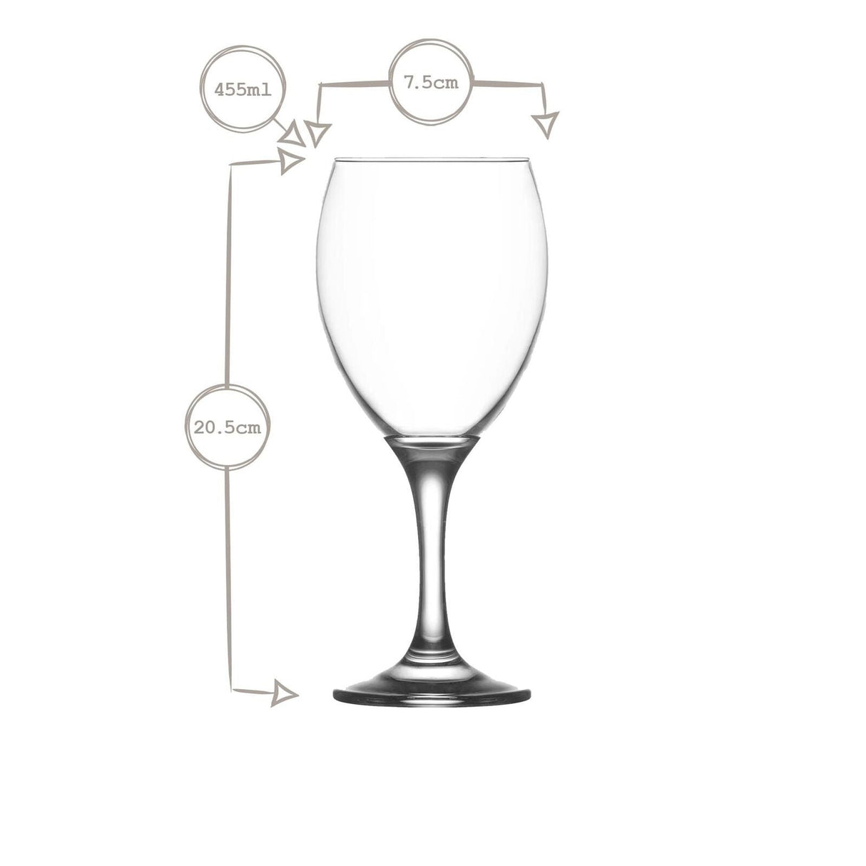 Set pahare de vin LAV Empire, 455 ml, 6 buc.