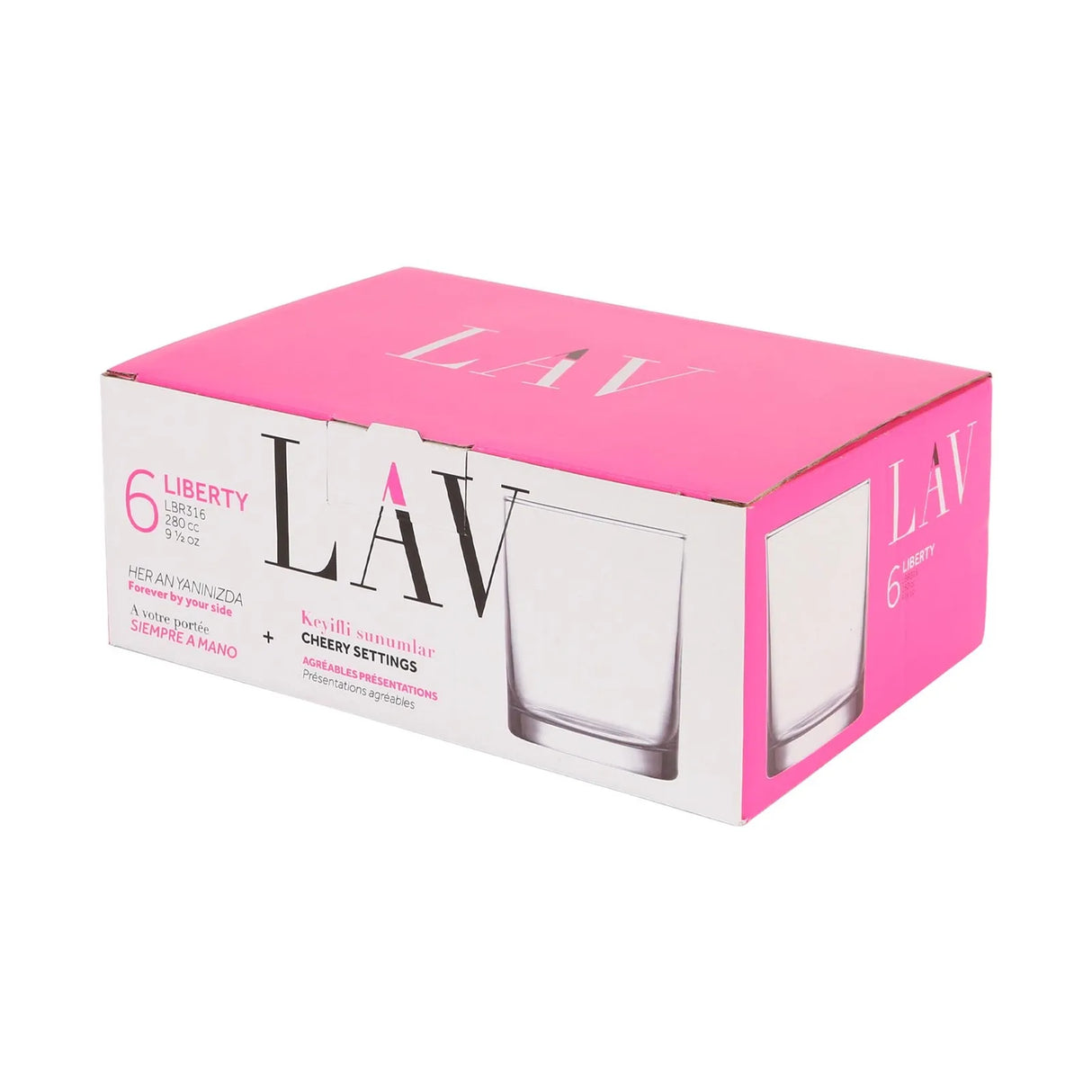 Set pahare whisky LAV Liberty, 280 ml, 6 buc.