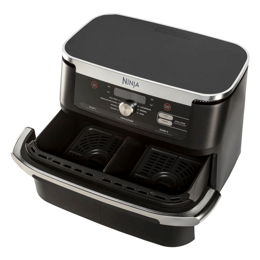 Friteuză cu aer Ninja AF500DE Foodi FlexDrawer, 2470W, 10.4L, 7 programe, neagră