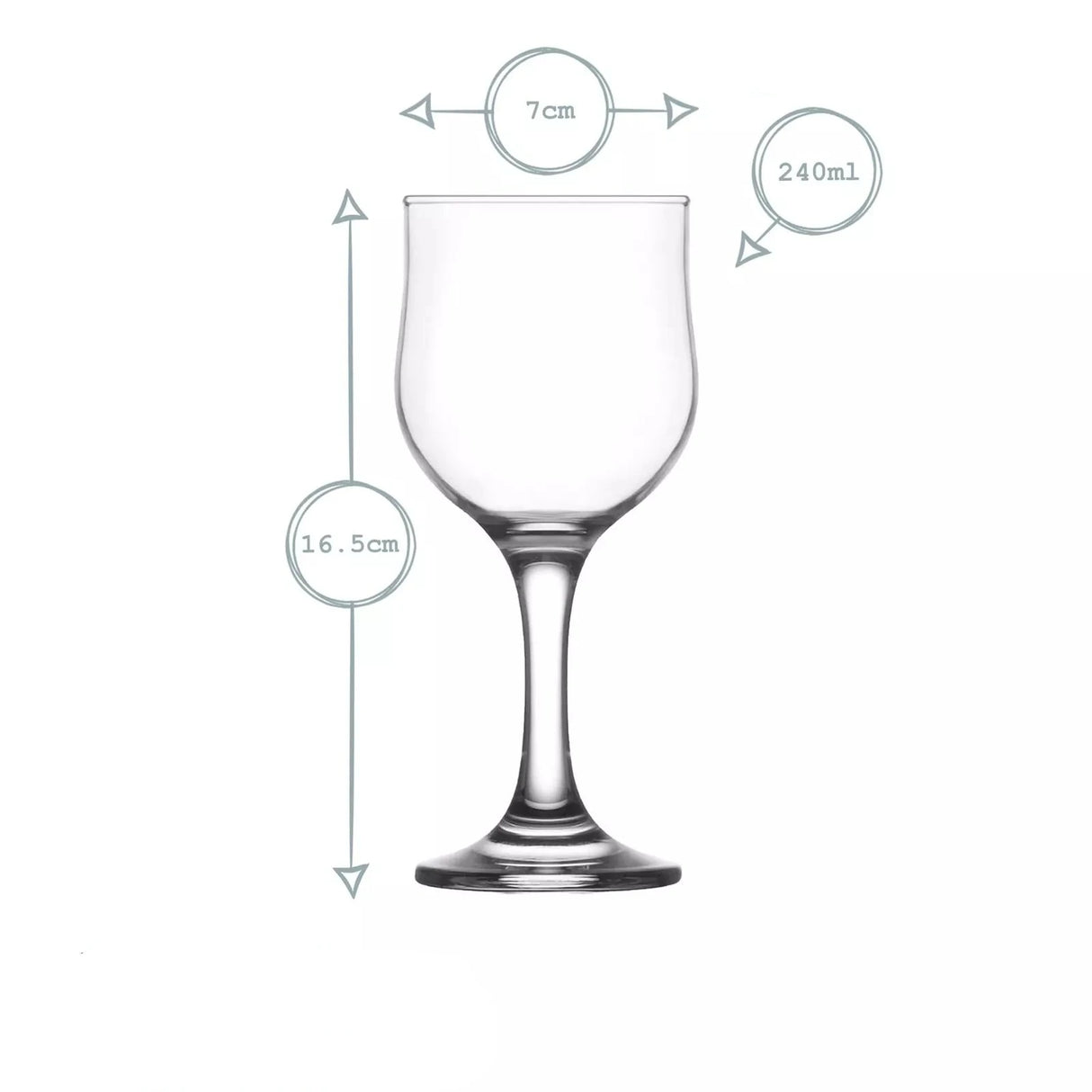 Set pahare vin roșu LAV Nevakar, 330 ml, 6 buc.