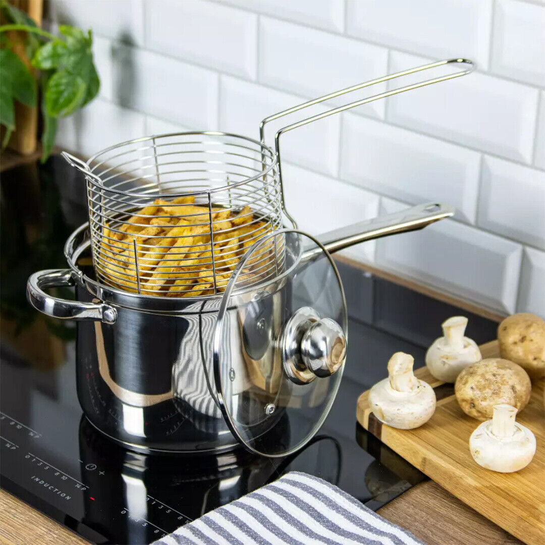 Tigaie KingHoff 4581, Inducție, Capac, Oțel inoxidabil, 18 cm, 3,6 L