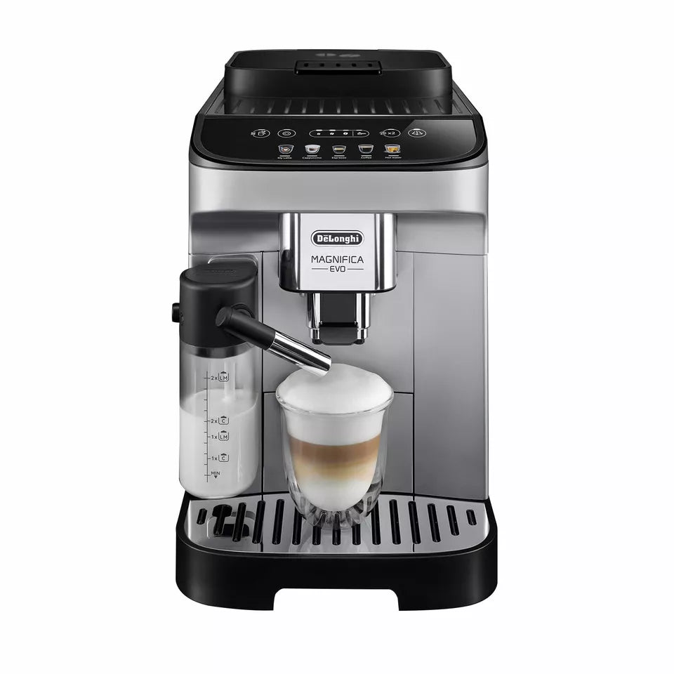 Espressor Delonghi Magnifica Evo ECAM 290.61.SB, 1450W, 1.8 L, 15 bare, LatteCrema, Argintiu