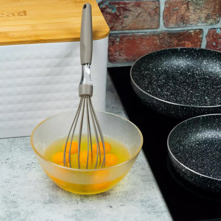 Tel de ouă din silicon KingHoff 1700, 31 cm, Mâner ergonomic, Gri